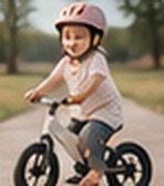 Emma riding her balance bike